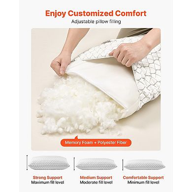 YIORTWO Bed Pillow with Memory Foam Fill for Sleeping