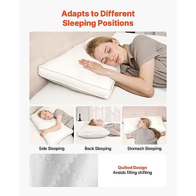 YIORTWO Bed Pillows Set of 2 Down Alternative