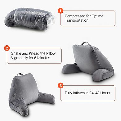 YIORTWO 18 Inch Reading Pillow with Memory Foam for Bed Couch Gaming and Relaxing