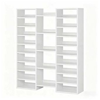 YIORTWO Wooden Shoe Rack Freestanding Shoe Organizer with 23 Storage Shelves