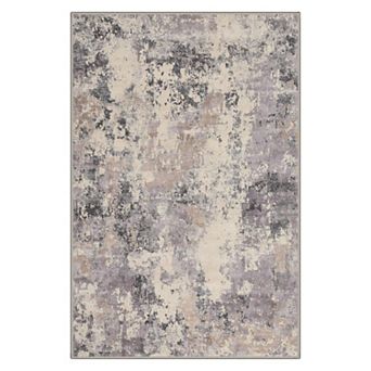 GENIMO Abstract Distressed Texture Machine Washable Low Pile Non Slip Soft Polyester Rug