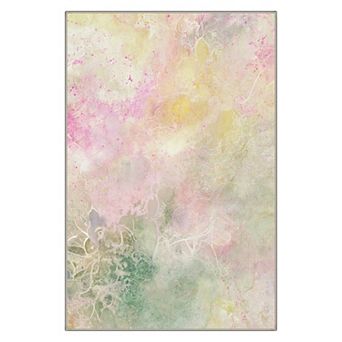 GENIMO Abstract Pastel Watercolor Machine Washable Low Pile Non Slip Soft Polyester Rug