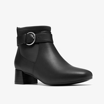 Clarks® Iridessa Clara Women's Block Heel Ankle Booties with Buckle Detail