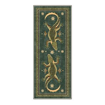 GENIMO Alligator Star Border Machine Washable Low Pile Non Slip Soft Rug
