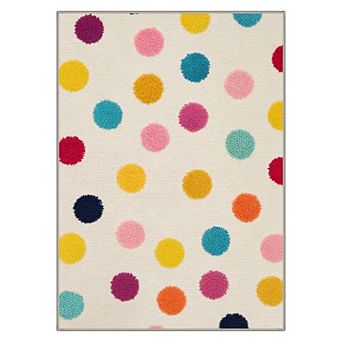 GENIMO Modern Polka Dot Pattern Machine Washable Low Pile Non Slip Soft Rug