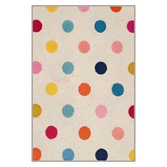 GENIMO Modern Polka Dot Pattern Machine Washable Low Pile Non Slip Soft Rug