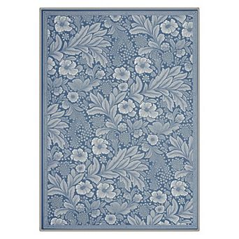 GENIMO Vintage Botanical Floral Machine Washable Low Pile Non Slip Soft Rug