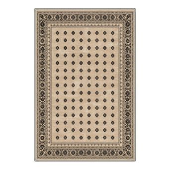 GENIMO Vintage Floral Dot Border Machine Washable Low Pile Non Slip Soft Rug