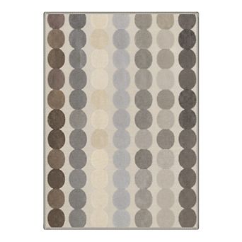GENIMO Modern Circle Stripe Machine Washable Low Pile Non Slip Soft Rug