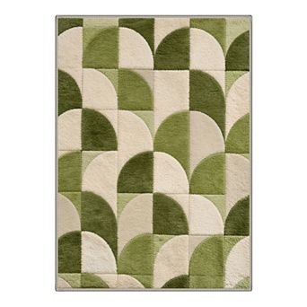 GENIMO Modern Geometric Arch Machine Washable Low Pile Non Slip Soft Rug