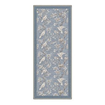 GENIMO Bird Branch Nest Machine Washable Low Pile Non Slip Soft Rug