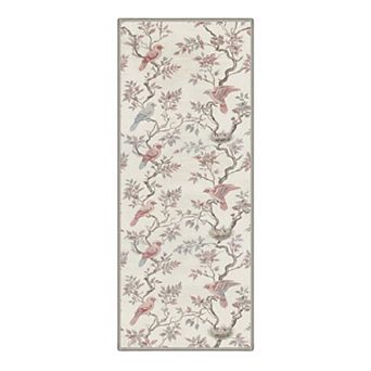 GENIMO Bird Branch Nest Machine Washable Low Pile Non Slip Soft Rug