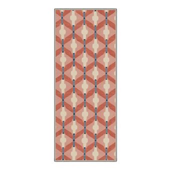 GENIMO Modern Geometric Lattice Machine Washable Low Pile Non Slip Soft Rug