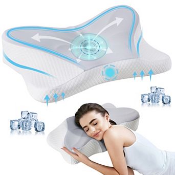 YIORTWO 2 Pack Memory Foam Pillow Cooling Cervical Neck Support