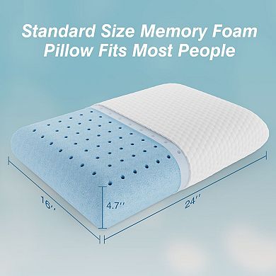 YIORTWO Memory Foam Pillow Ergonomic Neck Support Washable Cover