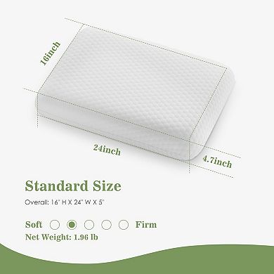 YIORTWO 2 Pack Memory Foam Pillows Ergonomic Neck Support Washable