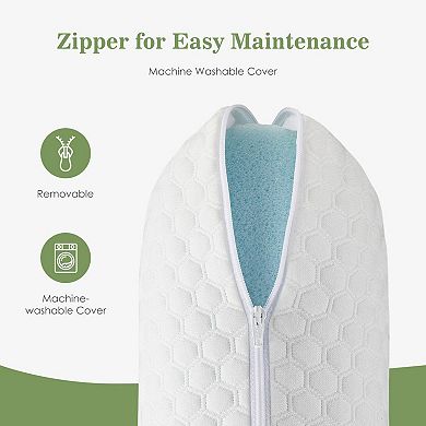 YIORTWO 2 Pack Memory Foam Pillows Ergonomic Neck Support Washable