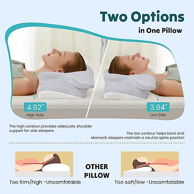 YIORTWO Ergonomic Cervical Pillow Memory Foam Neck Shoulder Support