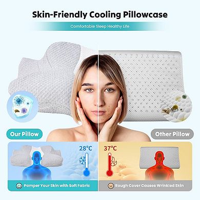 YIORTWO Ergonomic Cervical Pillow Memory Foam Neck Shoulder Support