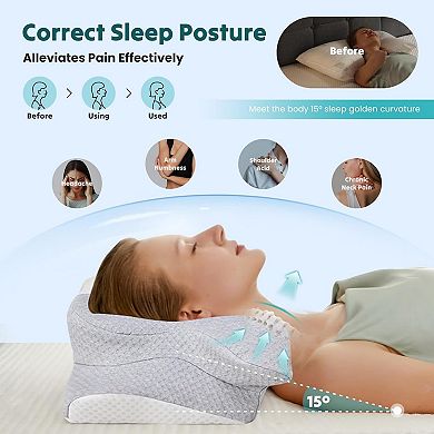 YIORTWO Ergonomic Cervical Pillow Memory Foam Neck Shoulder Support