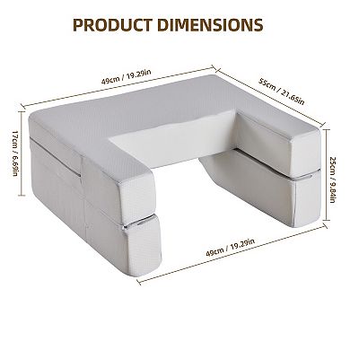 YIORTWO Rectangular Reading Pillow Lap Desk Cushion Back Support