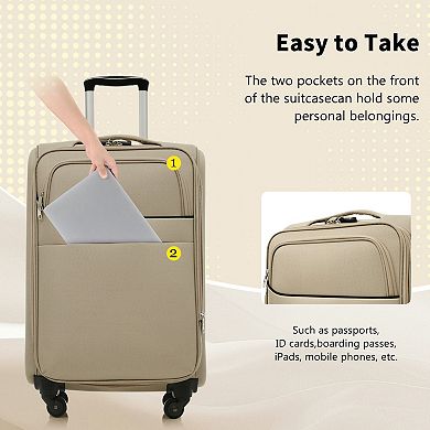 18" 22" 26" 30" Softside Expandable 4-Piece Luggage Set