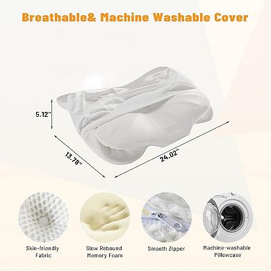 YIORTWO Contour Memory Foam Pillow Ergonomic Cervical Neck Support