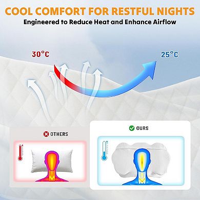 YIORTWO Contour Memory Foam Pillow Ergonomic Cervical Neck Support