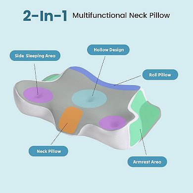 YIORTWO Cooling Cervical Pillow Ventilated Memory Foam Neck Support