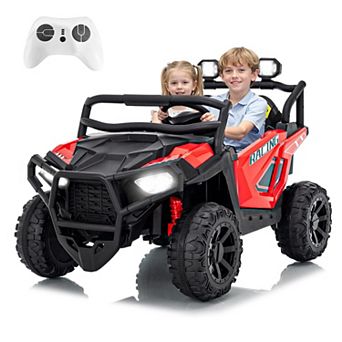 24V Ride on Toys for Big Kids, 2 Seater Electric UTV Car with Remote Control, 4-Wheeler Suspension
