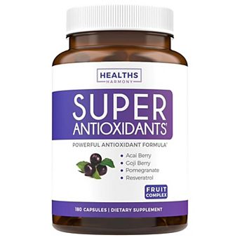 Healths Harmony Super Antioxidant Blend with Acai Goji Pomegranate and Trans Resveratrol 180 ct