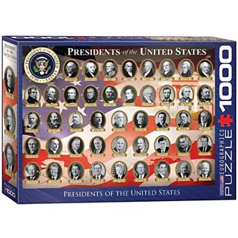 Eurographics Puzzles Presidents of the United States 1000 pc Jigsaw Puzzle Historical Portrait Timeline