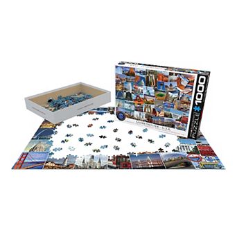 Eurographics Puzzles Globetrotter USA Travel Photo Collage 1000 pc Jigsaw Puzzle