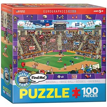 Eurographics Puzzles Spot & Find Baseball 100 pc Interactive Jigsaw Puzzle