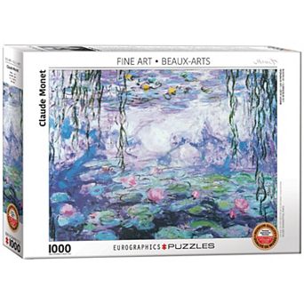 Eurographics Puzzles Waterlilies 1000 pc Jigsaw Puzzle Fine Art Collection
