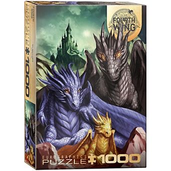 Eurographics Puzzles Fourth Wing 1000 pc Fantasy Dragon Trio Jigsaw Puzzle