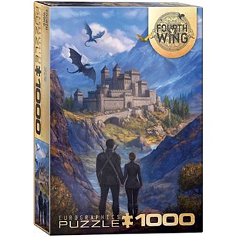 Eurographics Puzzles Fourth Wing 1000 pc Jigsaw Puzzle Fantasy Dragon Landscape Scene