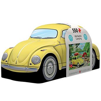 Eurographics Puzzles VW Beetle Camping 550 pc Jigsaw Puzzle Vintage Outdoor Scene