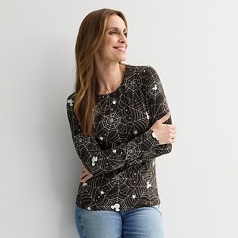 Disney's Mickey Mouse Halloween Long Sleeve Graphic Top