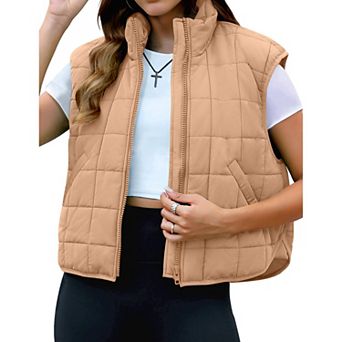 Zeagoo Womens Sleeveless Zip Up Lightweight Warm Puffer Vest Winter Down Outerwear Coats