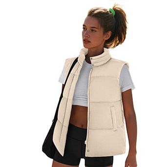 Zeagoo Womens Zip Up Quilted Puffer Vest Lightweight Sleeveless Winter Outerwear with Pockets