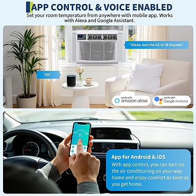 23200 BTU Window Air Conditioner and Heater Combo with Remote and App Control Three in One AC