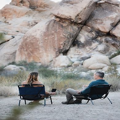 Lightweight Portable Foldable Outdoor Recliner With Side Pockets For Beach Camping Park Adventures