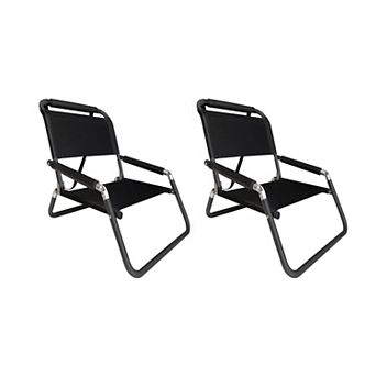 Lightweight Portable Foldable Outdoor Recliner With Side Pockets For Beach Camping Park Adventures