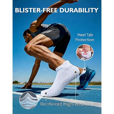 Men's Cushioned Athletic Running Socks Breathable Ankle Sport Socks