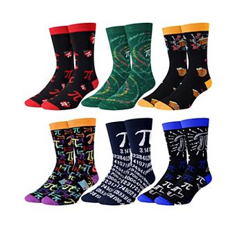 6 Pairs Funny Science Themed Socks For Men Teacher Student Gift