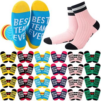 24 Pairs Motivational Team Appreciation Socks Bulk Employee Coworker Gifts