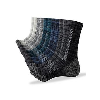 Breathable Five Finger Ankle Running Socks Cotton Moisture Wicking Blister Protection
