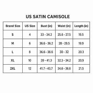 Women Satin V Neck Cami Top Spaghetti Strap Soft Sleeveless Blouse