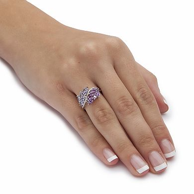1.62 TCW Genuine Amethyst and Tanzanite Ring in .925 Sterling Silver